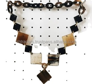 ชุดต่างหูสร้อยคอเขาควายธรรมชาติหรูหราสำหรับผู้หญิงทำด้วยมือขัดเงาคุณภาพสูงปรับแต่งได้บรรจุภัณฑ์คลาสสิก - Product Image 3