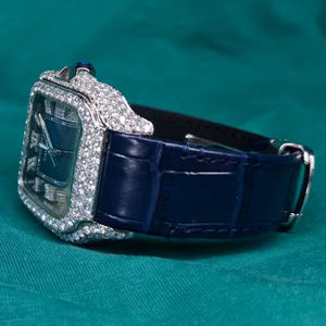 Reloj de Cuarzo Personalizado con Logotipo, Resistente al Agua, con Diamantes, Correa de Acero Inoxidable, Estilo Antiguo, de Lujo para Hombre - Product Image 1