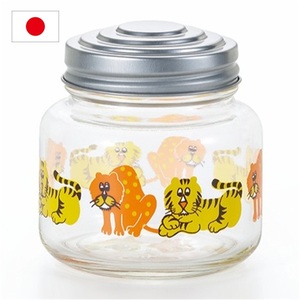 Aderia Retro Bonbon Jar Mini, Recipiente de Vidrio con Tapa de Metal, Hecho en Japón, Tarro para Dulces, Estilo Retro Showa, Contenedor para Almacenamiento de Alimentos - Product Image 1
