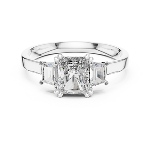 Anillo Solitario Personalizado con Corte Baguette y Radiante, con Diamante Cultivado en Laboratorio, en Oro Amarillo de 18 Quilates, para Fiestas, Bodas, Uso Diario, Regalo de Lujo para Mujer - Product Image 6