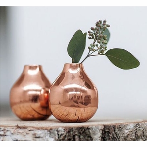 Luxury Modern Shiny Copper Mini Flower <b>Vase</b> Abstract Metal Tabletop Bud <b>Vase</b> Small <b>Decorative</b> Craft <b>Vase</b> for Home Decor <b>Vases</b> - Product Image 1