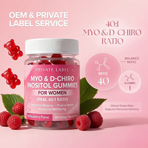 OEM Myo Inositol & D-Chiro Inositol Natural Gummies 40:1 Ratio Dietary <b>Supplement</b> for Adults Private Label Manufacturer - Product Image 5