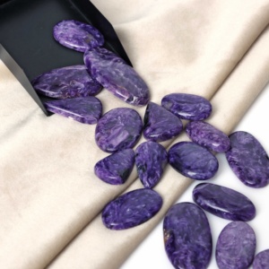 Natural Purple Charoite Mix Shape Loose Gemstone Cabochons for 925 Sterling Silver Rings Pendant Jewelry - Product Image 5