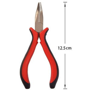 Pince à extensions de cheveux innovante à pointe rouge, conception polyvalente à 3 trous pour ouverture de micro-nano anneaux et retrait de précision - Product Image 2