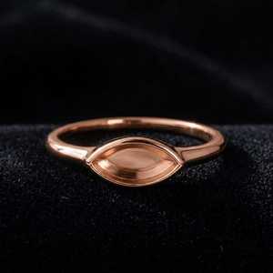 Anillo de Plata de Ley 925 Maciza con Bisel Marquise de 6x12mm para Resina, Cenizas y Leche Materna, para Creación de Joyas DIY - Product Image 2