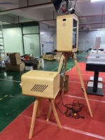 Photomaton double face en bois haut de gamme avec écran tactile et trépied, idéal pour mariages, événements, fêtes, locations, appareils photo reflex