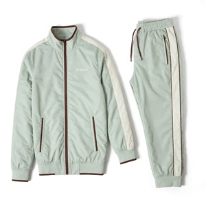 Amkoor Breathable Printed Tracksuit Set Lightweight Solid Color Sporty Full Sleeve <b>Zipper</b> <b>Jacket</b> Joggers for Adults Autumn Wear - Product Image 4