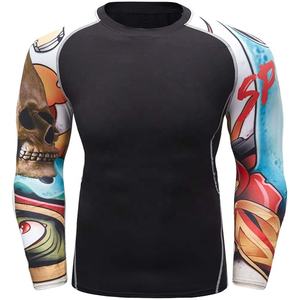 Wholesale 3D Men <b>T</b>-<b>Shirt</b> Compression Gym Tops for Male Cosplay Long Rash Guard <b>Bodybuilding</b> Sports Top Stock Tops - Product Image 5