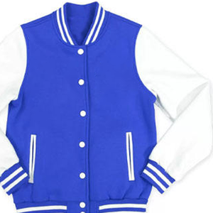 เสื้อแจ็คเก็ตวาร์ซิตี้ ZPB สีขาวและสีน้ำเงินรอยัล ผ้าฝ้าย 60% โพลีเอสเตอร์ 40% ปักโลโก้ สำหรับผู้หญิง แบรนด์ Greek Life Apparel ชุดยูนิฟอร์มมหาวิทยาลัย - Product Image 4