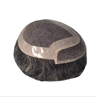 Wig Rambut Pria Mono Front Lace Remy Terlaris, Toupee HD Lace Transparan Taz Hair Bangladesh, Wig Rambut Asli Berkualitas Tinggi