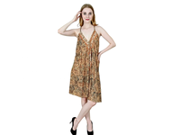 Robe nuisette en soie écologique taille unique pour l'été, motif floral à pois mignon, style coréen Y2K bohème, douce, lavable, tissée, naturelle