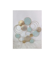 Sculpture murale décorative moderne de luxe en métal, motif feuillage, finition thermolaquée, personnalisable pour chambre et salon