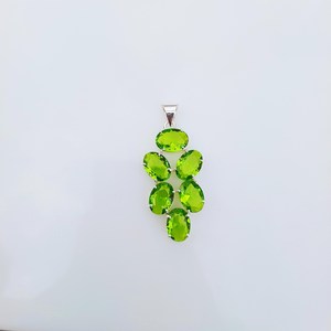 Pendentif en tourmaline verte, argent sterling 925, collier bohème fait main avec pierres précieuses, cadeau pour femme, bijoux tendance - Product Image 1