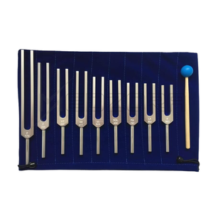 MEDZORA SURGICAL Ensemble de 9 diapasons en aluminium pour Solfeggio, à alimentation manuelle, pour la fréquence, la guérison, la réparation du ADN et les chakras - Product Image 3