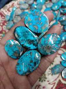 Lote de cabujones de turquesa persa natural al por mayor, lote de piedras preciosas de turquesa persa para la fabricación de joyas - Product Image 3