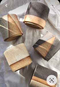 Bocaux à bougies en céramique émaillée - Product Image 2