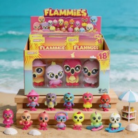 Figurines de collection Flamant rose de plage d'été, mini-jouets oiseaux en PVC, boîte surprise œuf mystère, cadeau pour enfants, figurines de dessin animé personnalisées