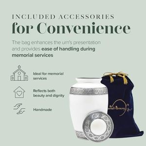 Urne funéraire en aluminium raffiné pour cendres d'adultes, conçue avec un couvercle fileté durable et sécurisé - Product Image 6