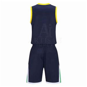 Uniforme de baloncesto deportivo de alta calidad con logotipo personalizado, camiseta y pantalones cortos para hombre - Product Image 3