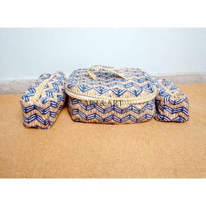 Juego de 3 Bolsas de Aseo Acolchadas de Algodón Estampado Indio, Neceser, Estuche de Afeitado, Estuche de Maquillaje de Viaje, Bolsas y Estuches para Cosméticos - Product Image 1