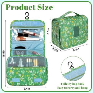 Borsa Cosmetica Impermeabile da Donna Pengxiaomei, Pochette Portatile per Trucchi con Manico Multifunzione per Articoli da Toilette da Viaggio - Product Image 2