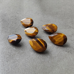 Natural <b>Tiger</b> <b>Eye</b> Faceted Cut Pear Shape Calibrated AAA+ Gemstone Loose Stone - Product Image 2