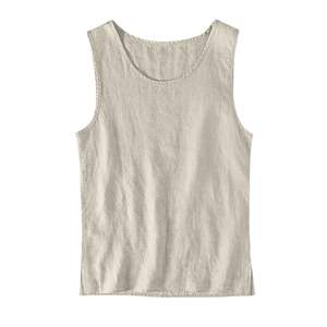 Nueva Tendencia: Camiseta sin Mangas de Algodón Peinado, Camiseta sin Mangas Oversize, Camiseta sin Mangas Lisa para Gimnasio para Hombre - Product Image 2