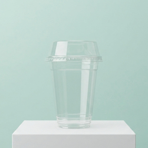 Clear <b>Plastic</b> <b>Cup</b> With Lid Round PP Disposable Beverage <b>Cup</b> For Coffee Tea Cold <b>Drink</b> - Product Image 1