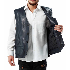 New Arrival Custom Size New Style Leather <b>Vest</b> for Men Best Design New Leather <b>Vest</b> for Sale Made Men Outdoor Wear - Product Image 5