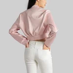 Chaqueta Varsity de Satén para Mujer, Cuello Alto, Forro de Nailon Cómodo, Color Personalizable, Elegante, Nueva Llegada - Product Image 2