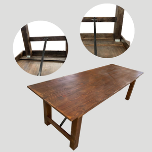 Mesa <span class=keywords><strong>de</strong></span> granja antigua <span class=keywords><strong>de</strong></span> madera maciza <span class=keywords><strong>de</strong></span> alta calidad <span class=keywords><strong>para</strong></span> banquete, boda, evento, fiesta, jardín - Product Image 6