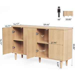 Buffet moderne avec rangements, table de buffet contemporaine - Product Image 5