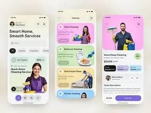Application de service de nettoyage à domicile à la demande pour réserver des nettoyeurs de confiance, planifier des services, suivre les commandes et gérer facilement le nettoyage de la maison. - Product Image 2