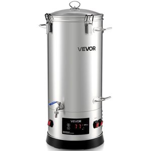 Kit de brassage domestique tout-en-un en acier inoxydable 304 de 30 L (8 gallons) 1500 W avec filtre haut – Équipement pratique pour la brasserie maison - Product Image 1