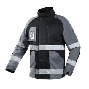 Vêtements de travail d'hiver haute visibilité, veste de sécurité de classe 2 ANSI, bandes réfléchissantes, logo personnalisé, fermeture éclair, hommes, LED, étanche, Hallex - Product Image 2