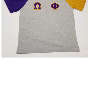 T-shirt Ringer en Chenille Col Rond Coupe Classique Omega pour Homme – Vêtements de Fraternité Personnalisés Greek Life – Écologique Anti-UV 100% Coton - Product Image 4