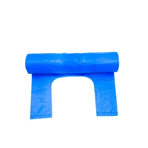 Custom Printed 2024 Biodegradable LDPE Poly <b>White</b> <b>Side</b> Gusset T-Shirt <b>Bags</b> with Vest Handles Plastic Shopping Business Packaging - Product Image 4