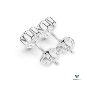 Ensemble de bijoux en or blanc 2,50 carats avec diamants de laboratoire en forme de cœur, serti clos en or 14 carats, comprenant un pendentif cœur et des boucles d'oreilles clous, bijoux fins - Product Image 3