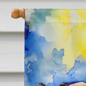 แรดหลากสีขนาดใหญ่ธงบ้านเสาระเบียงตกแต่งลานแบนเนอร์งานศิลปะโพลีเอสเตอร์แขวนผนังสำหรับกลางแจ้ง - Product Image 3