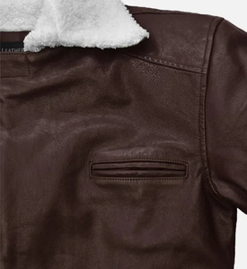 New Best High Style Winter <b>Men's</b> Sheepskin Leather Coat Brown <b>Long</b> Fur Coat With Customized Design And 100% Quality Material - Product Image 4