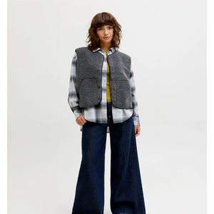 Chaleco polar de invierno para mujer con logotipo personalizado, nuevo modelo, con cremallera, informal, talla grande, sin mangas, chalecos personalizados para chicas. - Product Image 4