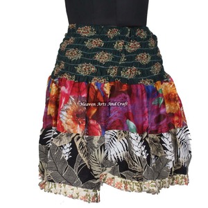 Festival New Gypsy <b>Patchwork</b> Mini Rara <b>Skirt</b> Hippy Boho Stylish Multi Color Patch Cotton Mini Sexy <b>Skirt</b> For Summer Wear - Product Image 2