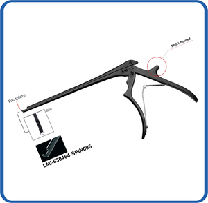 คีมตัดกระดูกสันหลัง Kerrison Laminectomy Rongeurs แบบแมนนวล STANDARD Ejector สแตนเลสสตีลเคลือบพลาสมาสีดำ ไม่เหนียวเหนอะหนะ ฆ่าเชื้อได้ด้วยหม้อนึ่งความดันสูง สำหรับกระดูกสันหลัง - Product Image 2