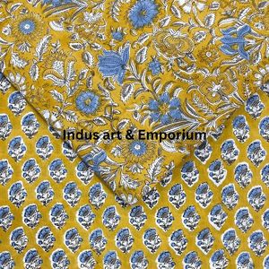 Block Print Cotton Cambric 60X60 Running Fabric Traditional Jaipuri Print Cotton Fabric - Product Image 3