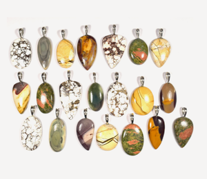 Ensemble de 21 pendentifs en pierres précieuses naturelles, argent sterling 925, fabrication artisanale, collection de bijoux en gros pour femmes - Product Image 4