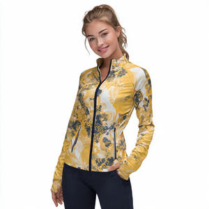 Chaqueta Deportiva Acolchada de Spandex para Yoga, con Cierre, para Entrenamiento, Fitness, Cuello Alto, Transpirable y Ecológica para Mujer - Product Image 6