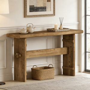 Moderna Consolle Lunga in Legno Massello per Casa, Appartamento e Hotel - Product Image 5