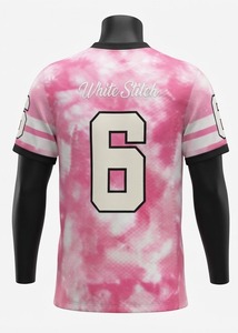<b>White</b> Stitch Solid <b>Football</b> Jersey Men's Short Sleeve Strapless 100% Polyester Breathable Regular Fit Adult All Seasons Front - Product Image 6