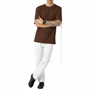 Camiseta unisex 100% algodón, estilo oversized, corte holgado, informal, estampada, con logo personalizado en la parte delantera, impresión digital, antiarrugas - Product Image 3