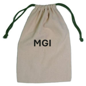Custom Recyclable Organic Cotton Silk Screen Printed Custom Logo Printed Jewelry Packaging Drawstring <b>Bag</b> Double <b>String</b> Pouch - Product Image 2